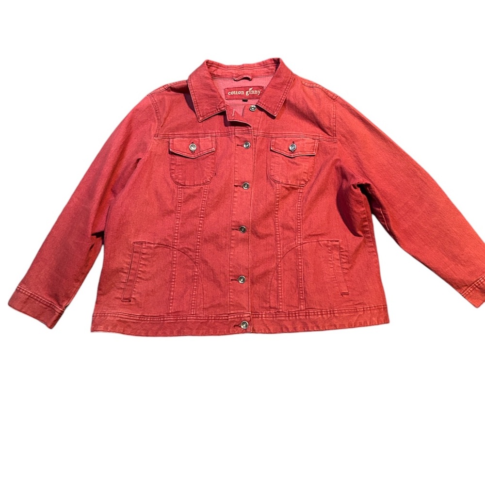 Vintage Cotton Ginny Red Denim Jacket